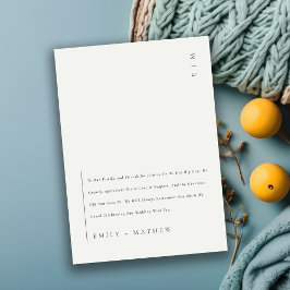 黒ミニマルモダン白モダン結婚の サンキューカード