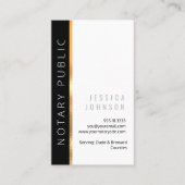 黒ミニマルモダン白金ゴールドカスタム公証人 名刺 (正面)