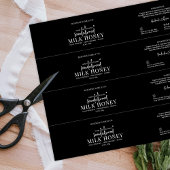 黒ミニマルモダン石鹸ベリーバンドラップラベル