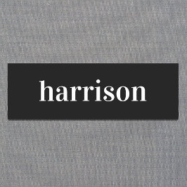 黒ミニマルモダン色 名札