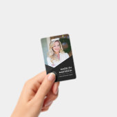 黒ミニマル写真公証人署名エージェントバッジ バッジ (手持ち)