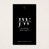 黒ミニマル切り花気に屋つるラベル (正面)