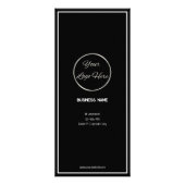 黒ミニマル印のビジネス価格表 ラックカード (正面)