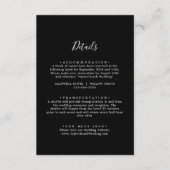 黒ミニマル座標の結婚詳細 エンクロージャーカード (正面)