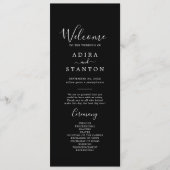 黒ミニマル座標結婚式 プログラム (正面)