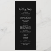 黒ミニマル座標結婚式 プログラム (裏面)