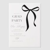 黒ミニマル弓 | グラーエレガントモダンド ベラム紙招待状 (正面)