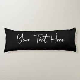 黒ミニマル手書きカスタム文字 ボディピロー