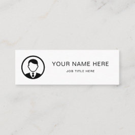 黒ミニマル文字付きホワイトミニ通話カード コーリングカード