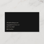 黒ミニマル文字書エレガント跡 名刺 (裏面)