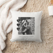 黒ミニマル白お母さん愛フォトキープサケ クッション (ブランケット)