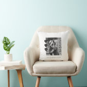 黒ミニマル白お母さん愛フォトキープサケ クッション (椅子)