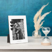 黒ミニマル白お母さん愛フォトキープサケ フォトプラーク (側面)