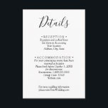 黒ミニマル白の結婚詳細QRコード エンクロージャーカード<br><div class="desc">これらの結婚詳細エンクロージャカードは、シックなレタリングで結婚あなたのゲストのための情報を備えている。コレクション内の一致アイテム。</div>