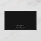 黒ミニマル白の馬の写真馬術 名刺 (裏面)