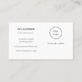 黒ミニマル白アックス木材会社 名刺 (裏面)