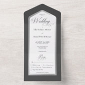 黒ミニマル白シルバーディナモダンー オールインワン招待状 (内側)