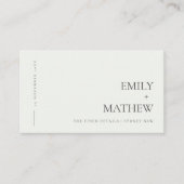 黒ミニマル白タイポグラフィコビデ詳細 エンクロージャーカード (正面)