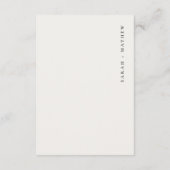 黒ミニマル白タイポグラフィ結婚詳細 エンクロージャーカード (裏面)