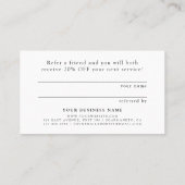 黒ミニマル白タイポグラフィ 紹介カード (裏面)