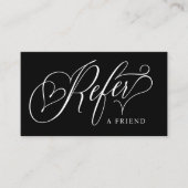 黒ミニマル白タイポグラフィ 紹介カード (正面)