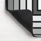 黒ミニマル白モダン灰色のカーペット マウスパッド (コーナー)