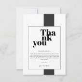 黒ミニマル白 サンキューカード (正面)