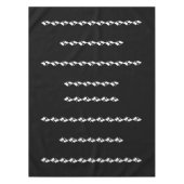 黒ミニマル白 テーブルクロス (正面)