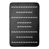 黒ミニマル白 バスマット (正面縦)