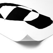 黒ミニマル白 ポスター (角)