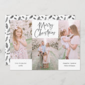 黒ミニマル筆書道孔里 シーズンカード (正面/裏面)