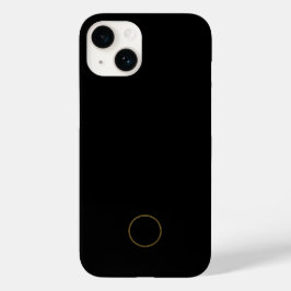 黒ミニマル金ゴールドブラシ仕上げ金属モノグラム Case-Mate iPhone 14ケース