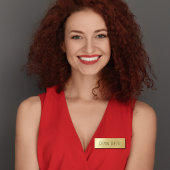 黒ミニマル金ゴールドモダンプロフェッショナル 名札