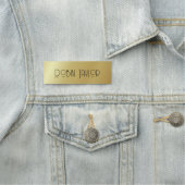 黒ミニマル金ゴールドモダンプロフェッショナル 名札 (インサイチュ)