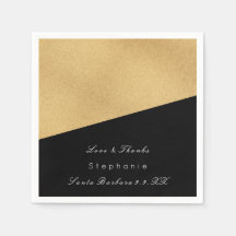 黒ミニマル金ゴールド金属ブライダル企業の結婚の