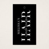 黒ミニマル髪の拡張サイズラベルつるラベル (正面)