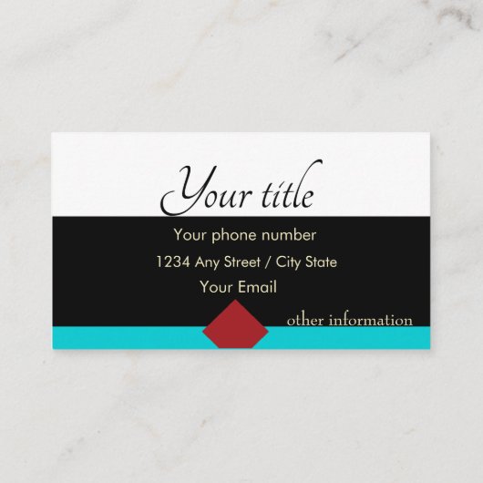 黒ミニマル 名刺 (裏面)