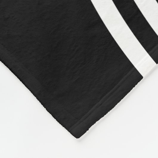 黒ミニマル&白の円パターンフリースブランケット フリースブランケット (角)