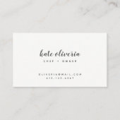 黒ミニマル+白の書道 |名刺 名刺 (裏面)