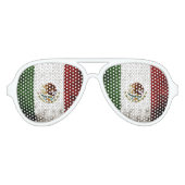 黒メグランジキシコ国旗 アビエーターサングラス (正面)