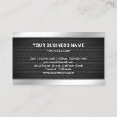 黒メッシュ物流輸送貨物トラック 名刺 (裏面)