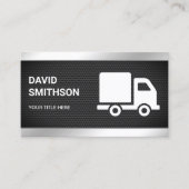 黒メッシュ物流輸送貨物トラック 名刺 (正面)