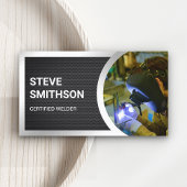 黒メッシュ鋼溶接加工機溶接機 名刺