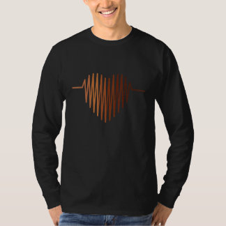 黒メラニン肌トーンハートレート黒の履歴P Tシャツ