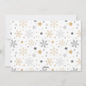 黒メリー書モダン書クリスマス3写真 シーズンカード (裏面)