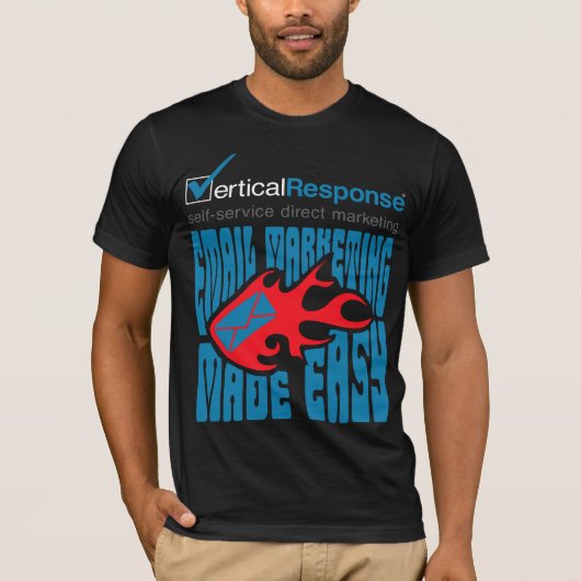 黒メンズのVerticalResponseフィルモア Tシャツ (正面)