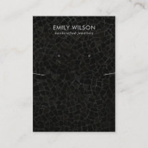 黒モザイク模様のネックレスイヤリングディスプレイ