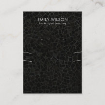 黒モザイク模様のネックレスイヤリングディスプレイ