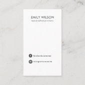 黒モザイク模様のヘアクリップ表示カード 名刺 (裏面)