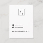 黒モザイク模様スタッドイヤリング表示カード 名刺 (裏面)